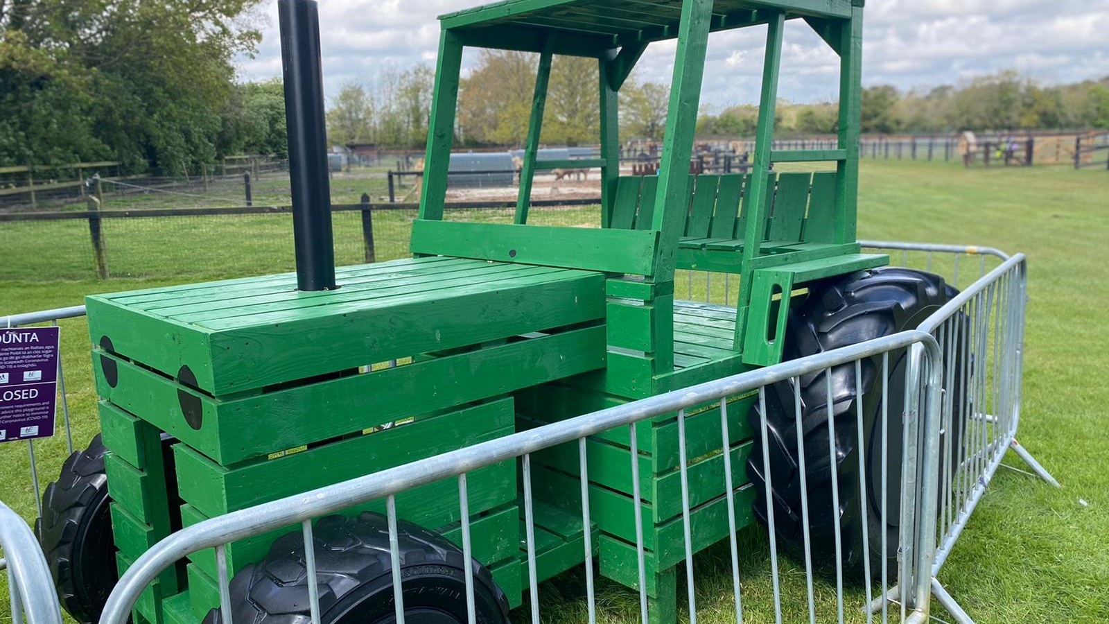 tractor sculpture farm trail