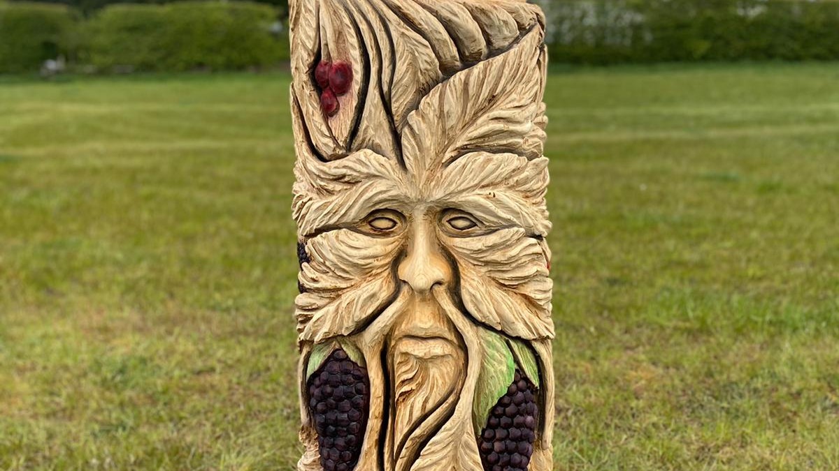 fruit farm totem sculpture fairy trail