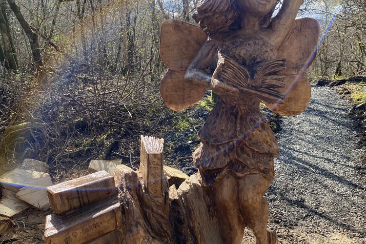 Wooden Fairy Sculpture