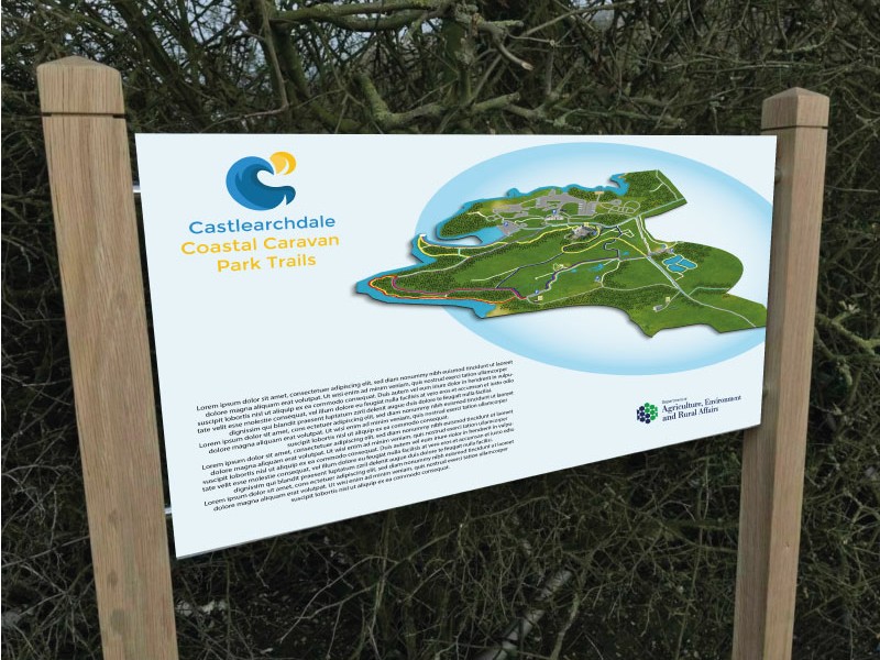 Castlearchdale-complex-map-panels sign