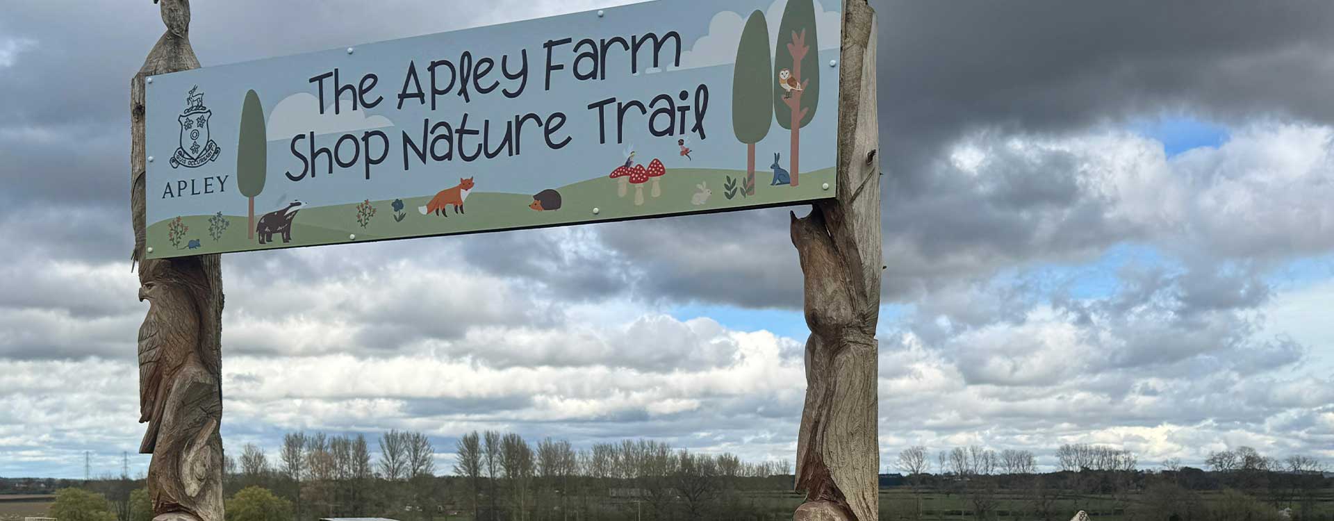 Woodland nature trail at Apley Farm Shop